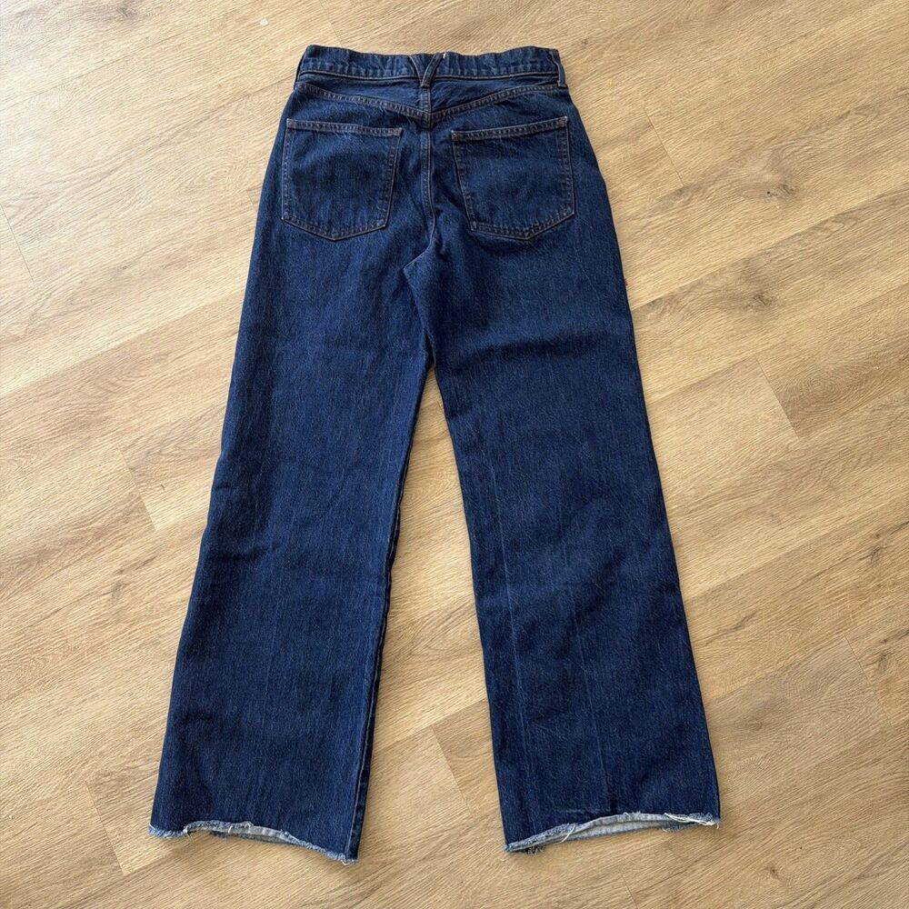 Veronica Beard Taylor Relaxed Wide Leg High Rise Jeans 28 Raw Hem - Picture 7 of 9
